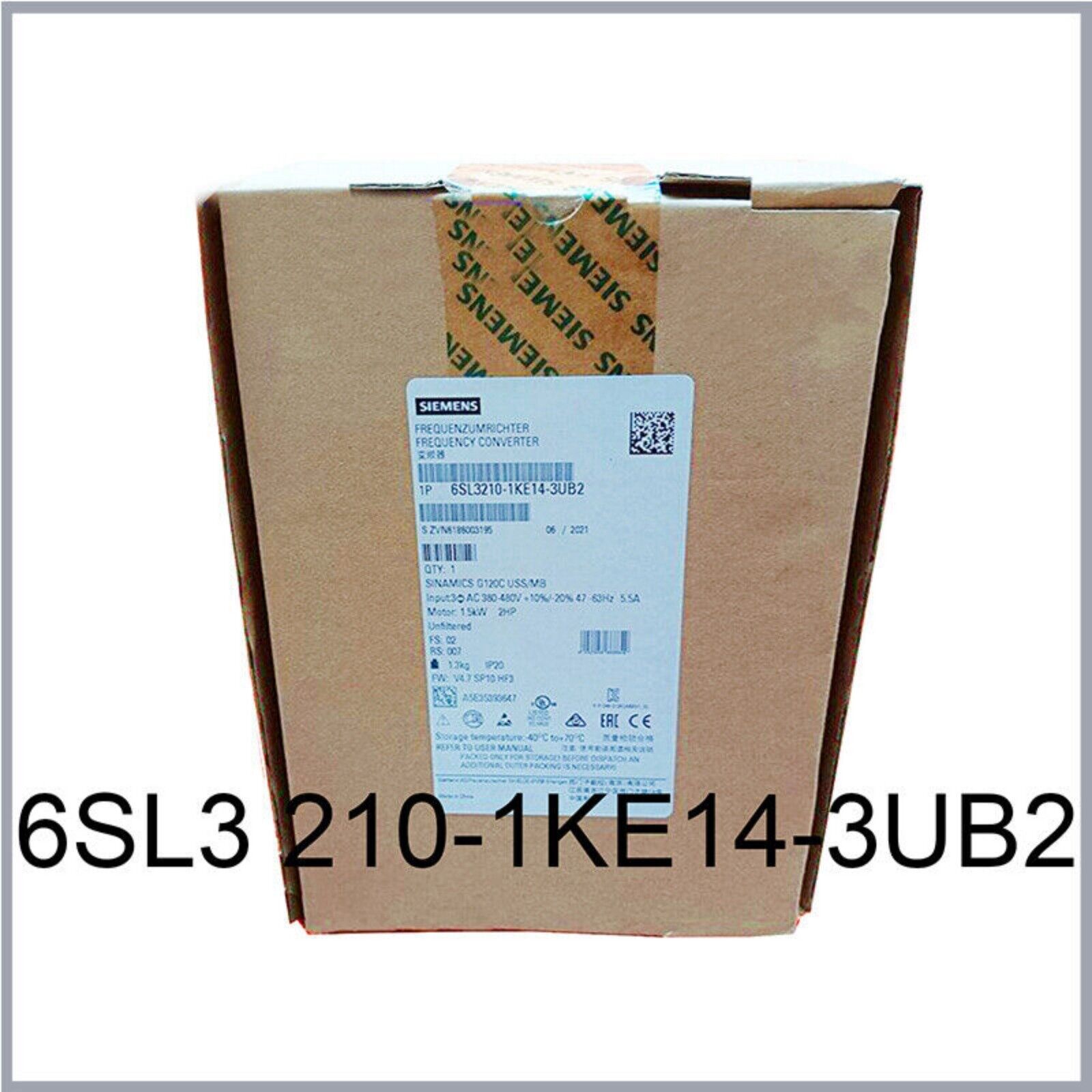 Siemens SINAMICS G120C 6SL3210-1KE14-3UB2 Frequency Converter in Box