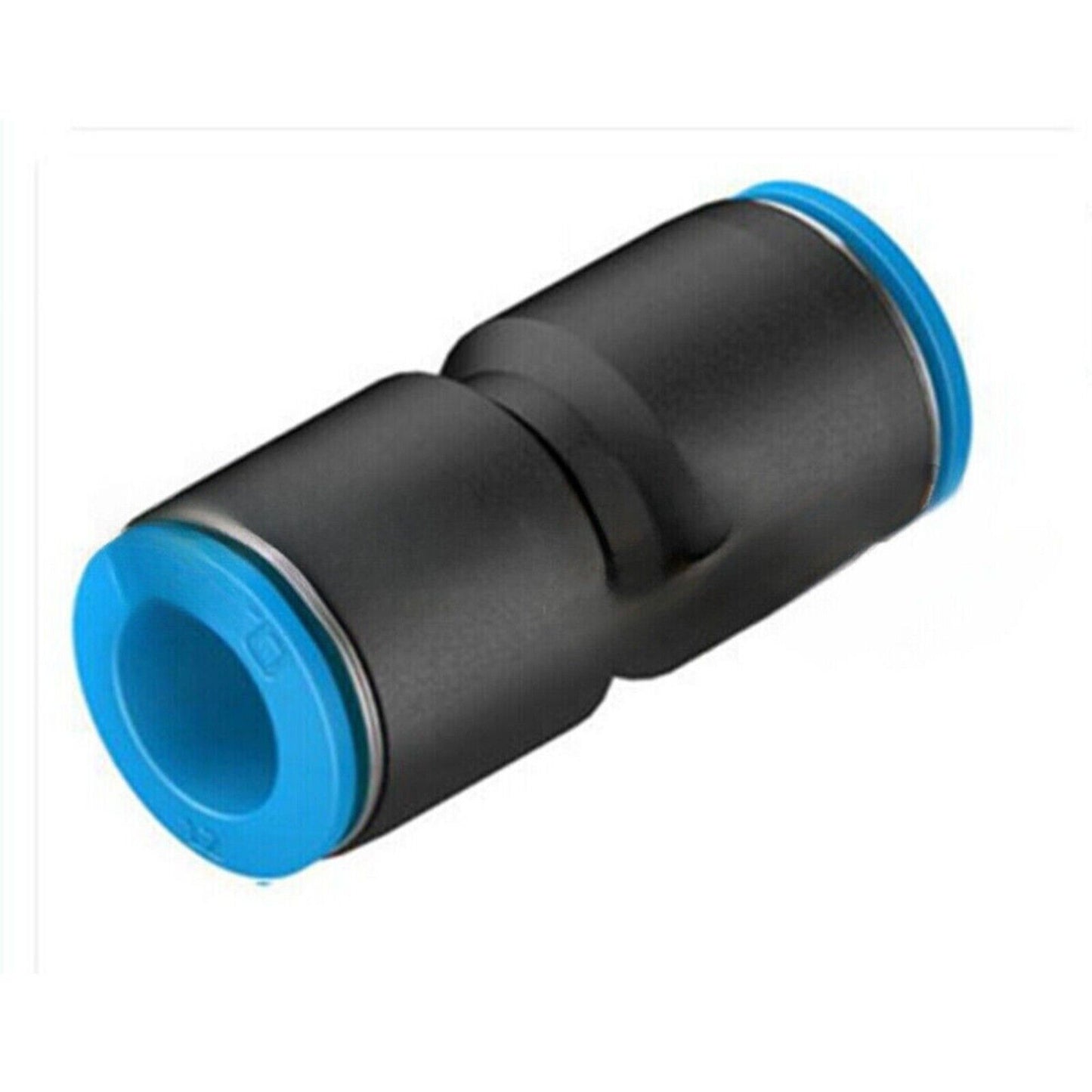 Festo QS-10-6 Push-in Connector, black body and blue collar, pneumatic component