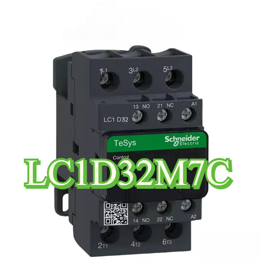 Schneider Electric LC1D32M7C Contactor, black and green, industrial automation part.