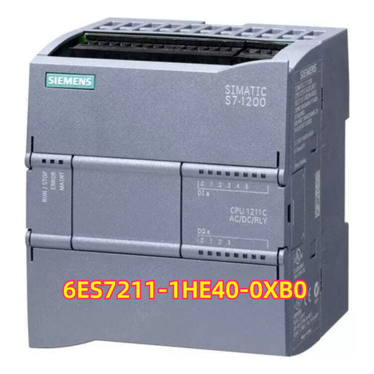 Siemens SIMATIC S7-1200 CPU 1211C, gray industrial automation PLC module, 6ES7211-1HE40-0XB0