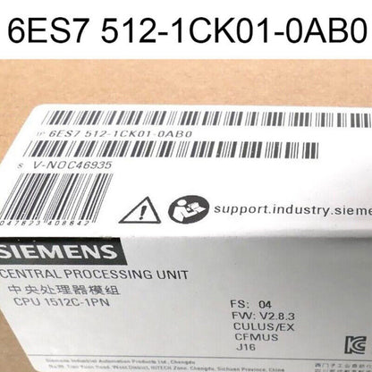 Siemens S7-1500 CPU 1512C-1 PN PLC module with label, 6ES7 512-1CK01-0AB0, industrial automation part