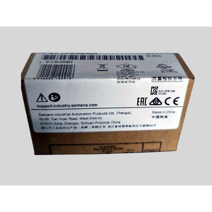 Siemens S7-1200 analog input module box, product packaging with labels and certifications, Made in China.