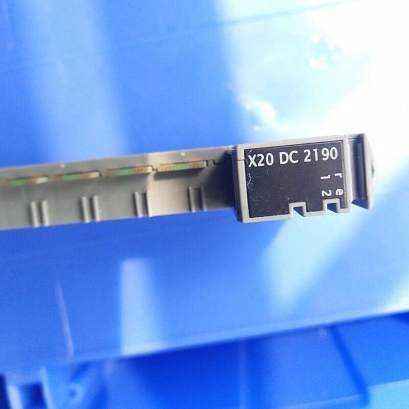 B&R X20 DC 2190 controller module, new automation part, on blue.