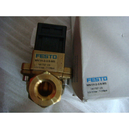 Festo MN1H-2-3/8-MS Solenoid valve, brass body, industrial automation part