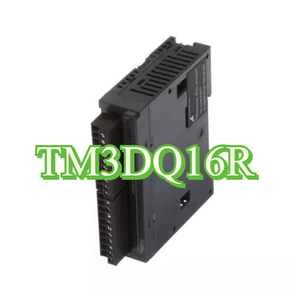 Schneider Electric TM3DQ16R discrete output module, black, for industrial automation.