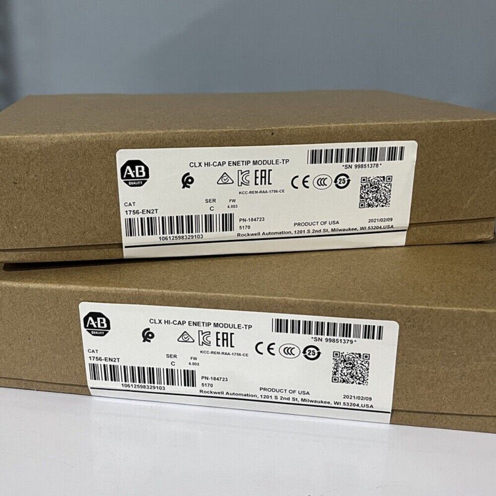 Allen-Bradley 1756-EN2T EtherNet/IP Module boxes, industrial automation parts
