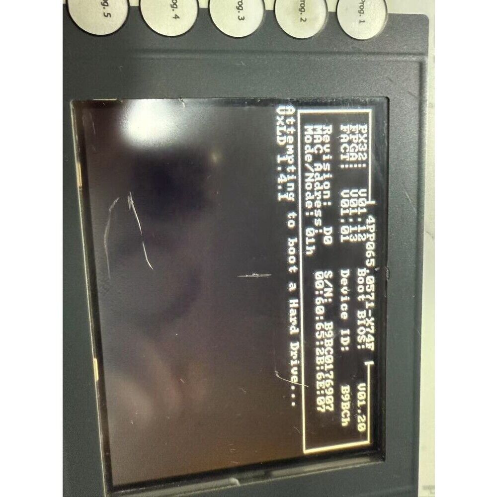 B&R 4PP065.0571-X74F HMI Panel booting screen, displaying device information, automation part.