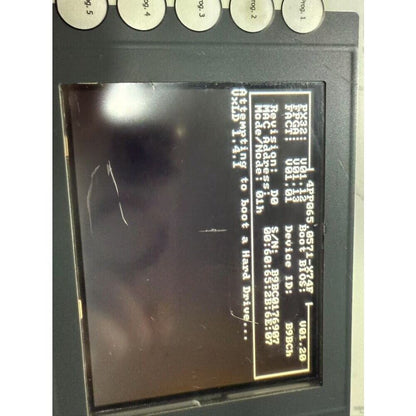 B&R 4PP065.0571-X74F HMI Panel booting screen, displaying device information, automation part.