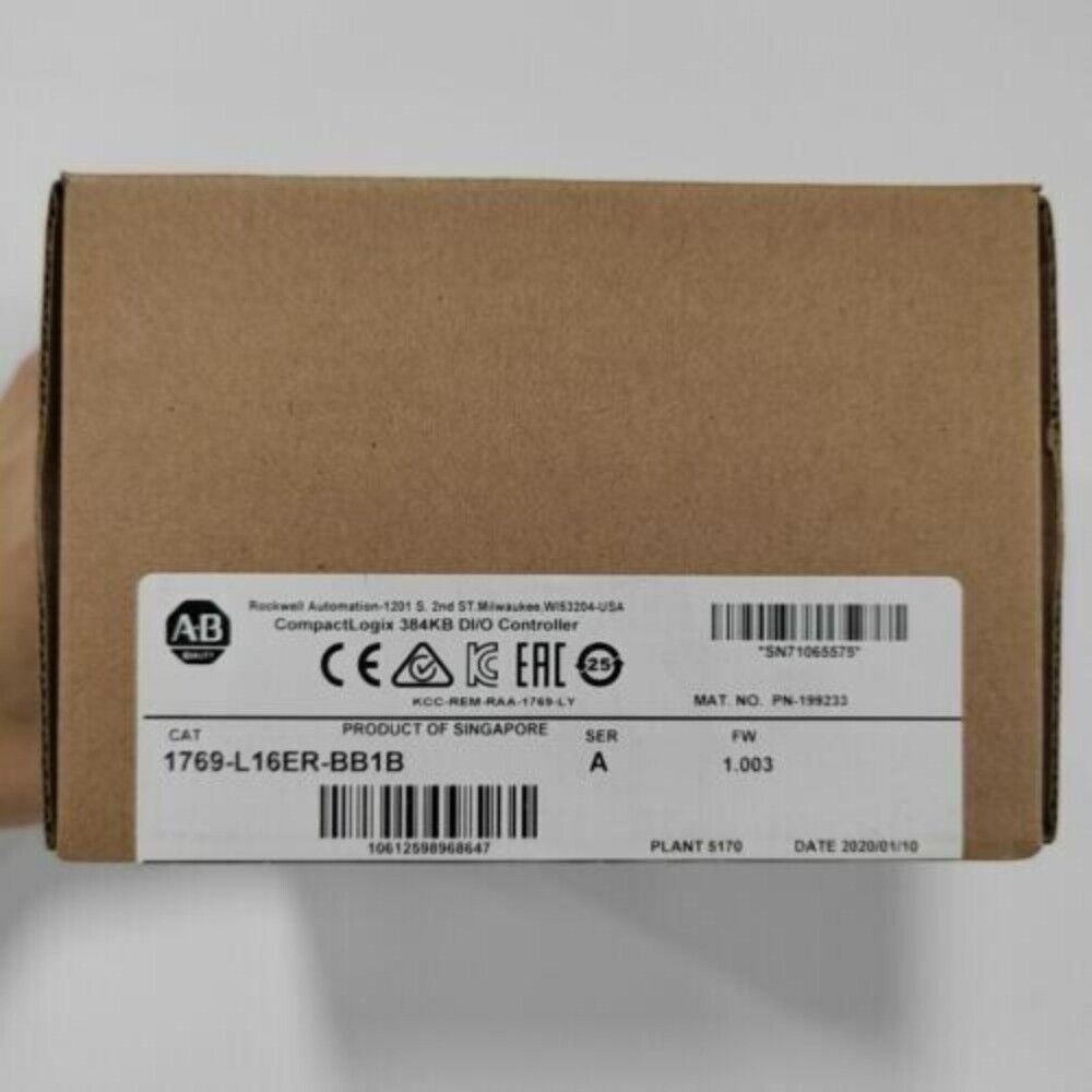 Allen-Bradley CompactLogix 1769-L16ER-BB1B controller box, featuring 384KB DI/O, product from Singapore.