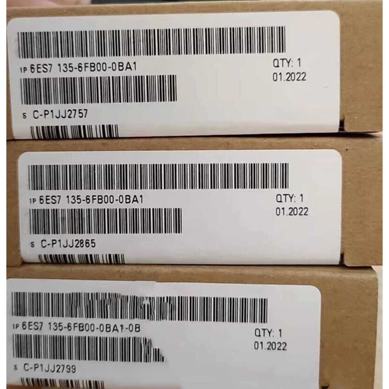 Siemens ET 200SP Analog Output Module 6ES7135-6FB00-0BA1 boxes, industrial automation parts.