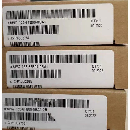 Siemens ET 200SP Analog Output Module 6ES7135-6FB00-0BA1 boxes, industrial automation parts.