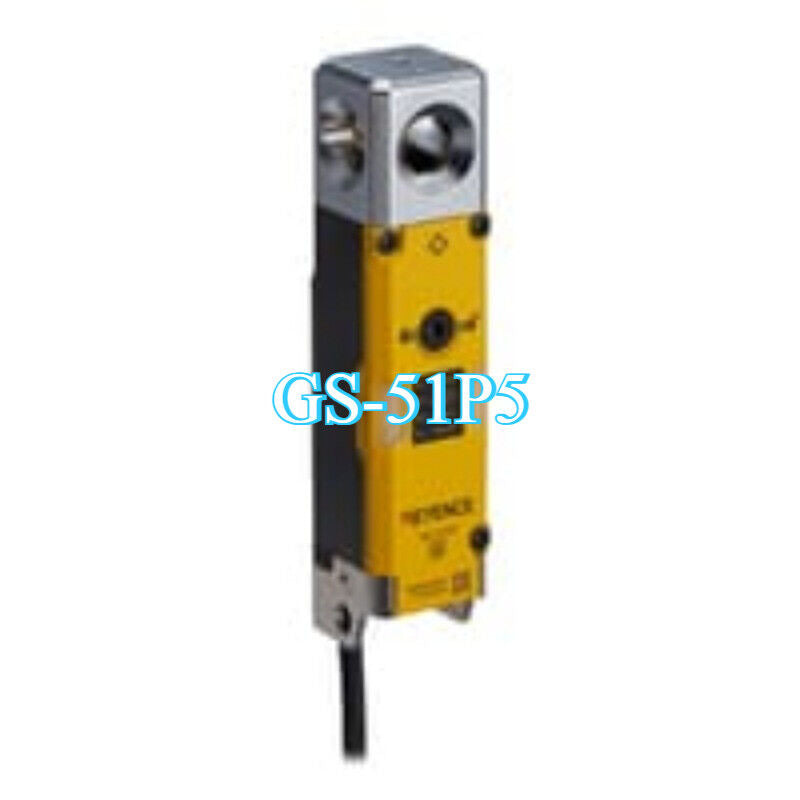Keyence GS-51P5 safety door sensor with yellow and black housing, industrial automation part