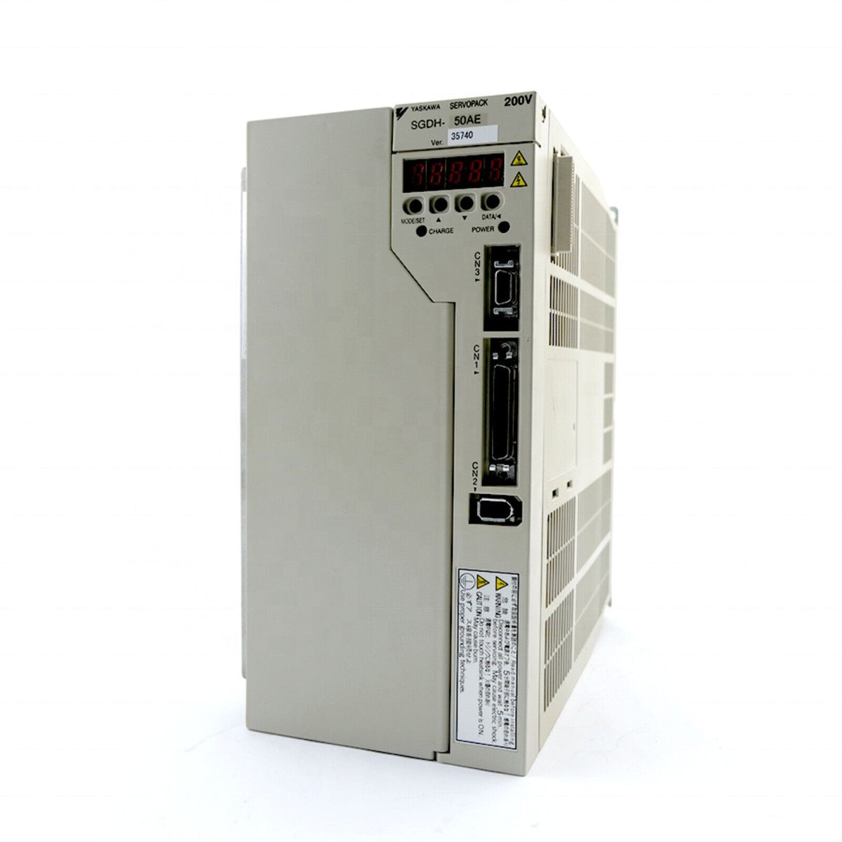 YASKAWA SGDH-50AE Servo Drive, industrial automation part, beige metal, 200V, new SERVOPACK unit.