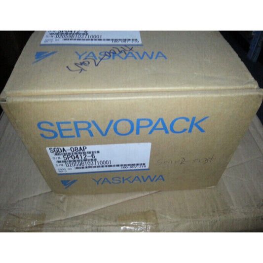YASKAWA SGDA-08AP SERVO Drive in box, product label visible. Industrial automation part.