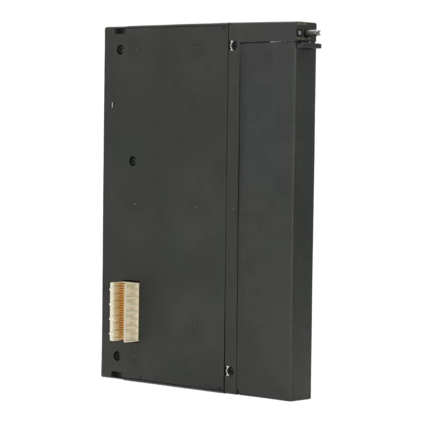 Siemens SIMATIC S7-400 EXM 438-1 I/O Extension module, PLC automation part. Black enclosure with connectors.