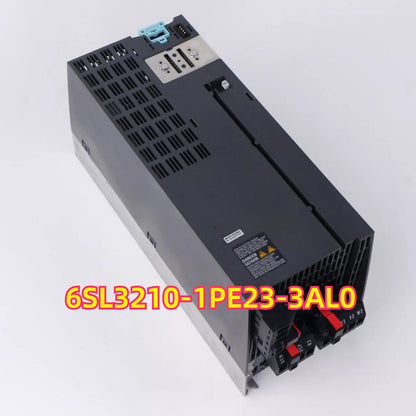 Siemens SINAMICS Power Module PM240-2, model 6SL3210-1PE23-3AL0, black and silver industrial equipment