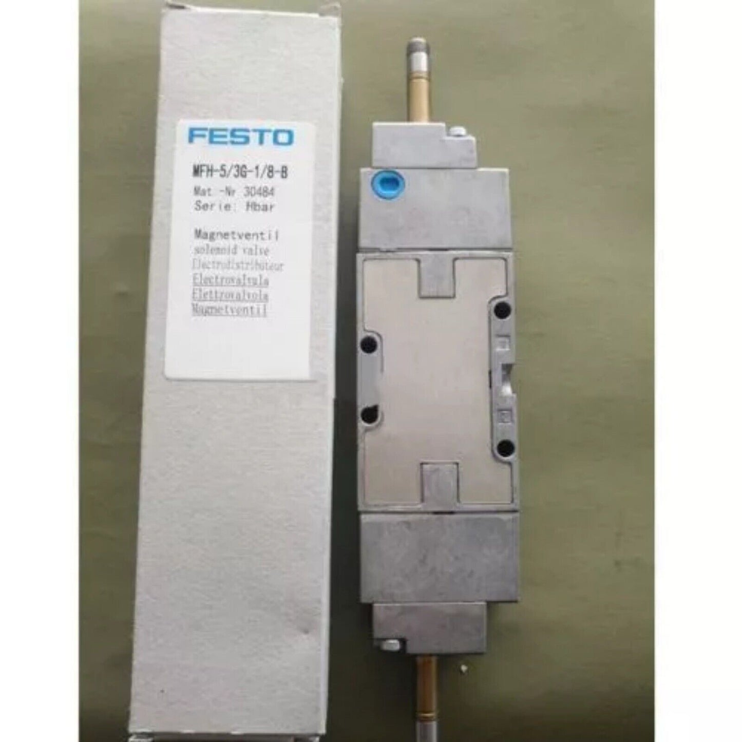 FESTO MFH-5/3G-1/8-B Solenoid Valve, industrial automation part, silver metal