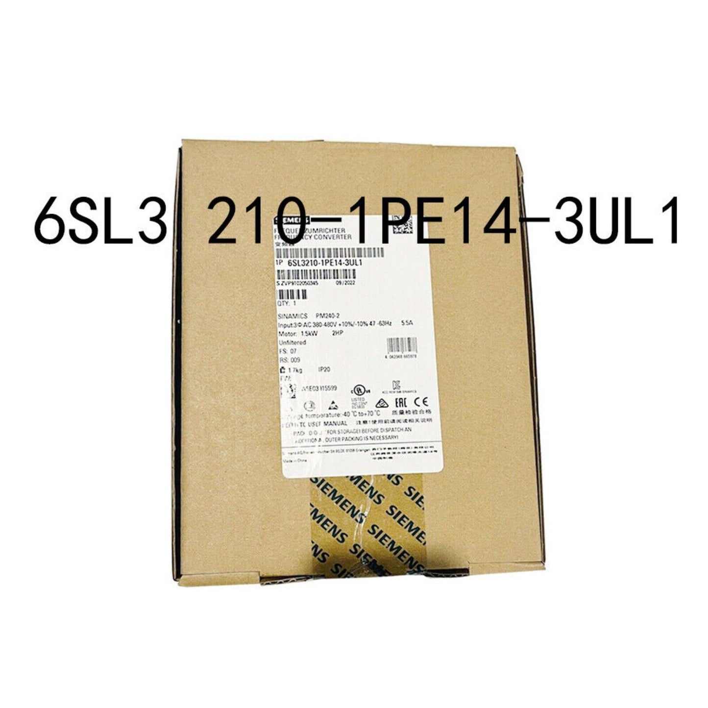 PLC | Siemens | 6SL3210-1PE14-3UL1 6SL3 210-1PE14-3UL1 SINAMICS POWER MODULE PM240-2