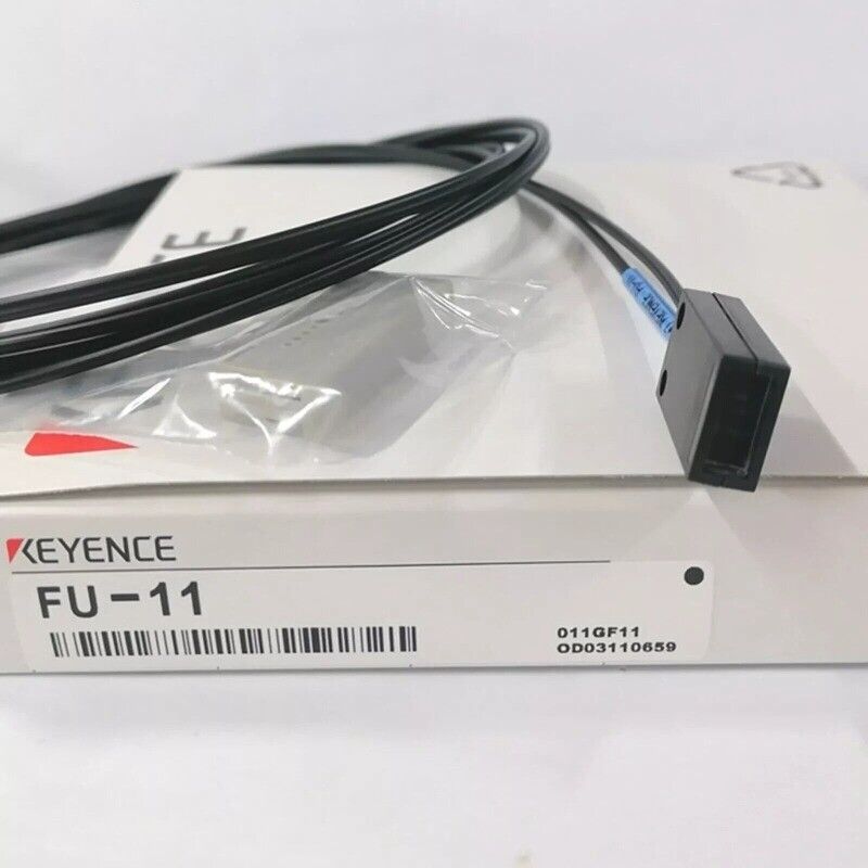 Keyence FU-11 Fiber Optic Sensor with black cable, new in box.
