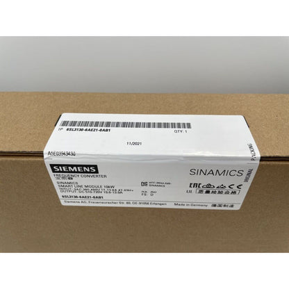 Siemens SINAMICS Smart Line Module 6SL3130-6AE21-0AB1, industrial automation part packaging, Made in Germany
