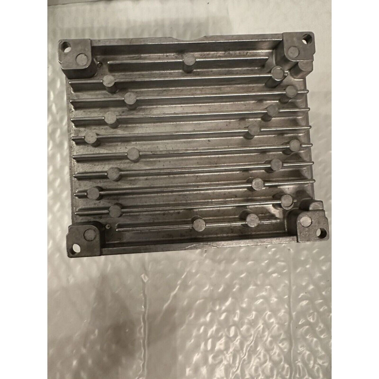 YASKAWA Inverter component, silver metal with cooling fins, industrial automation part