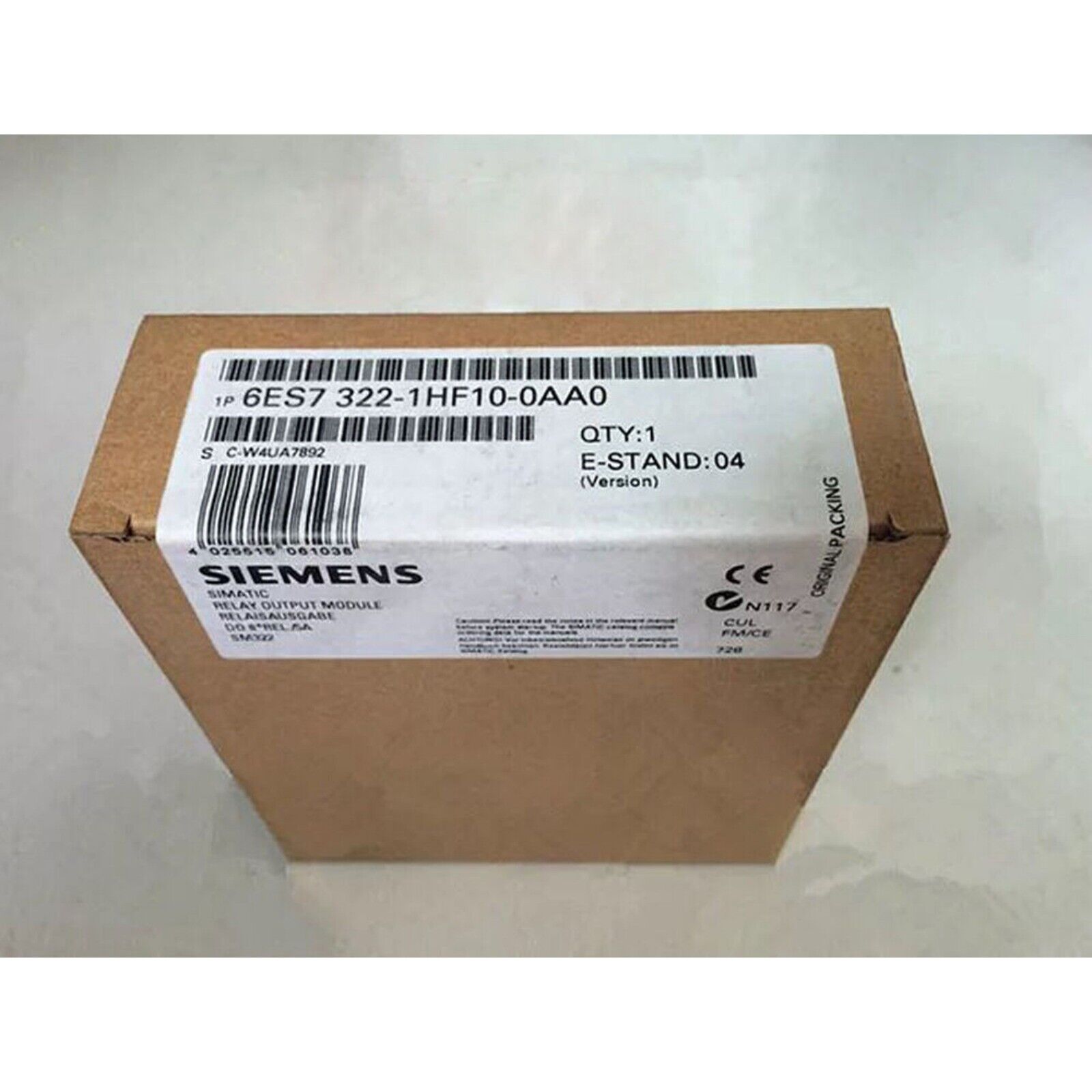 Siemens SIMATIC S7-300 Digital Output Module box, 6ES7322-1HF10-0AA0, industrial automation part.