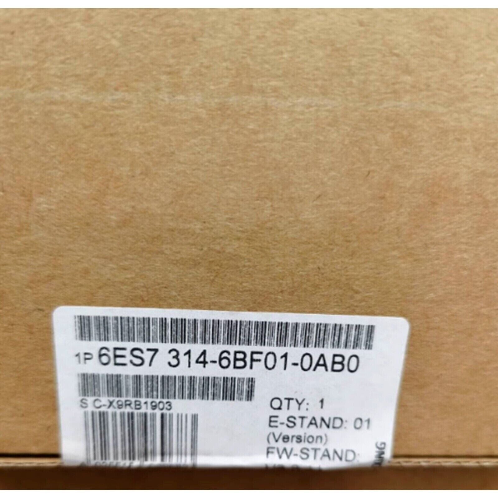 Siemens SIMATIC S7-300 PLC module, 6ES7 314-6BF01-0AB0, industrial automation part, quantity 1, E-STAND: 01