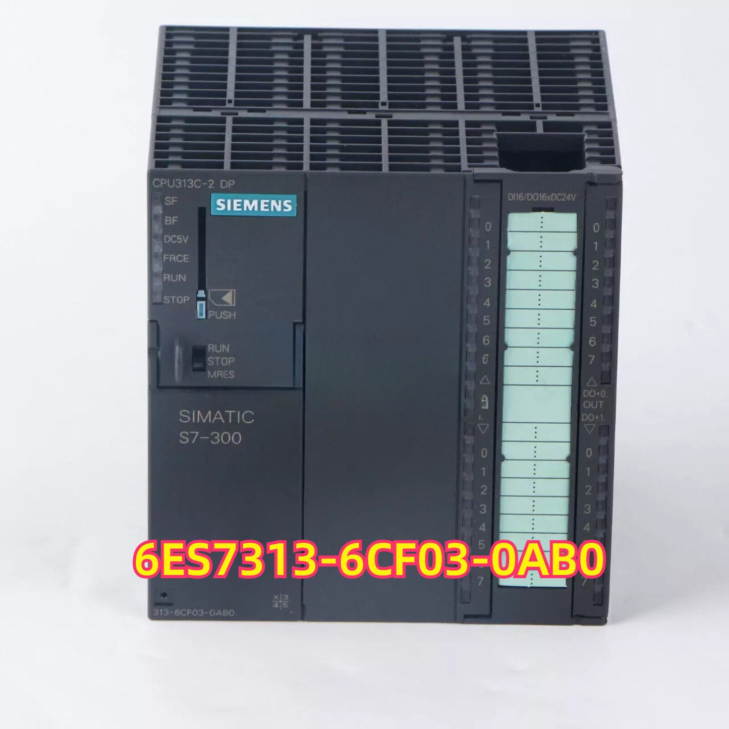Siemens SIMATIC S7-300 CPU 313C-2 DP PLC module, 6ES7313-6CF03-0AB0, with integrated I/O and PROFIBUS DP.