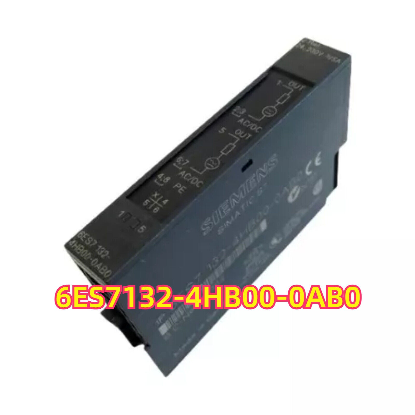 Siemens SIMATIC DP Module 6ES7132-4HB00-0AB0, angled shot of the industrial automation part.
