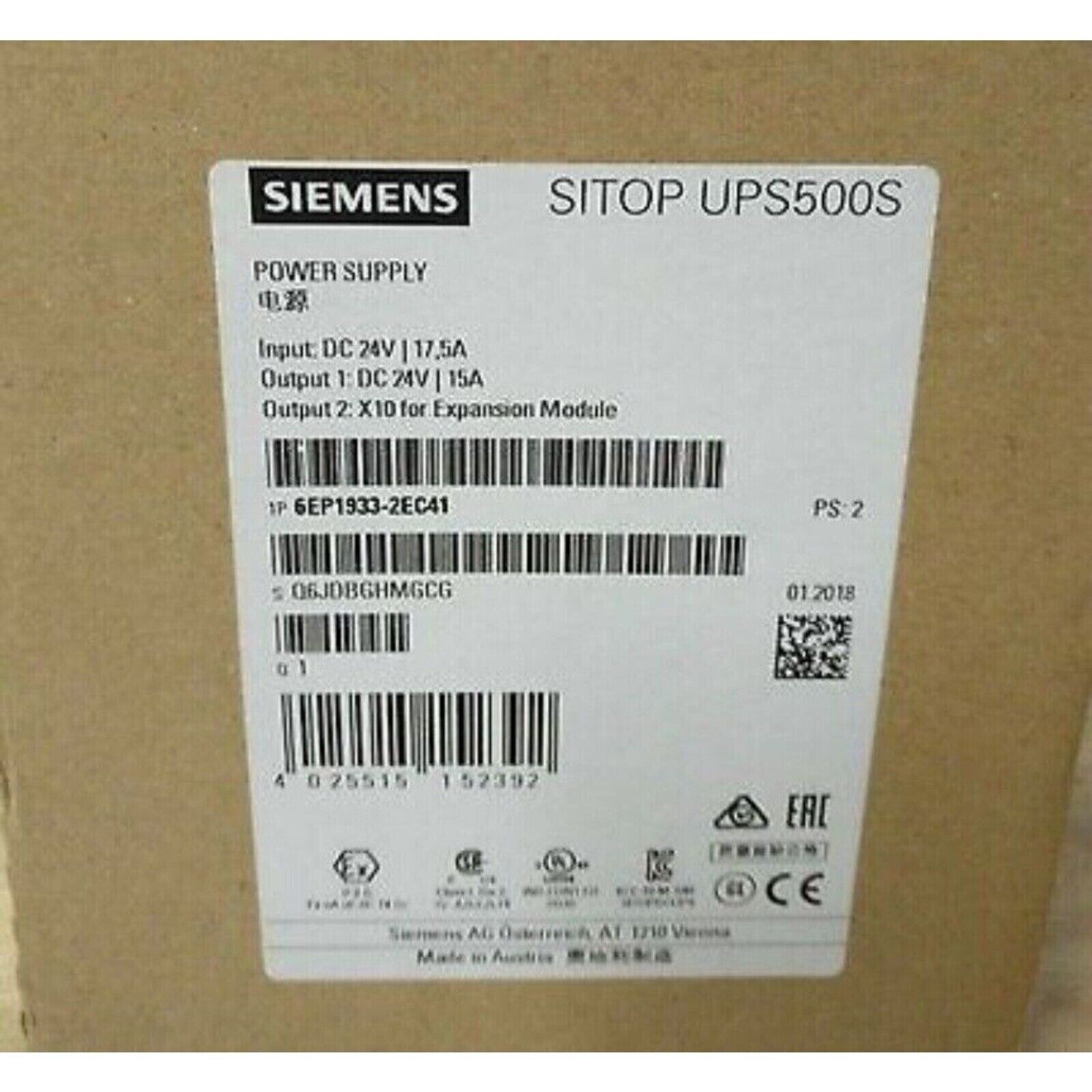 Siemens SITOP UPS500S Power Supply, 6EP1933-2EC41, Industrial Automation Equipment