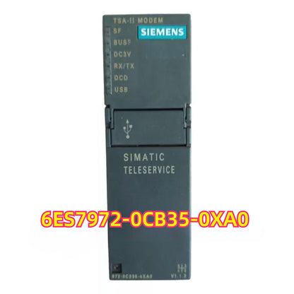Siemens SIMATIC Teleservice TSA-II modem, model 6ES7972-0CB35-0XA0, industrial automation part.