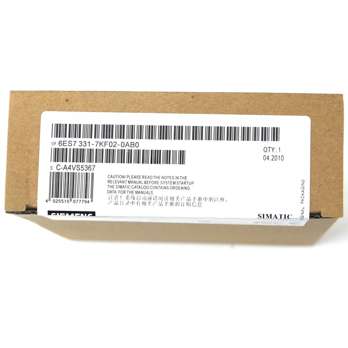 PLC | Siemens | 6ES7331-7KF02-0AB0 6ES7 331-7KF02-0AB0 SM 331 analog input modules