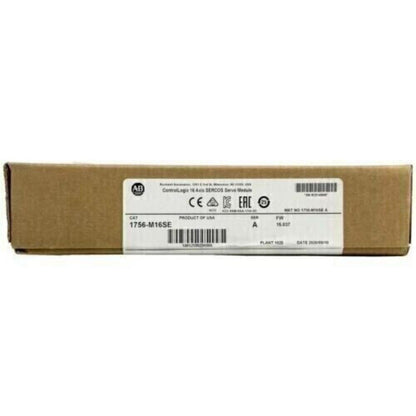 Allen-Bradley ControlLogix 16 Axis SERCOS Servo Module in brown packaging, 1756-M16SE industrial automation part.