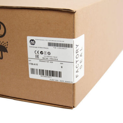 Allen-Bradley 1756-A10 ControlLogix chassis in original factory sealed box, USA product.