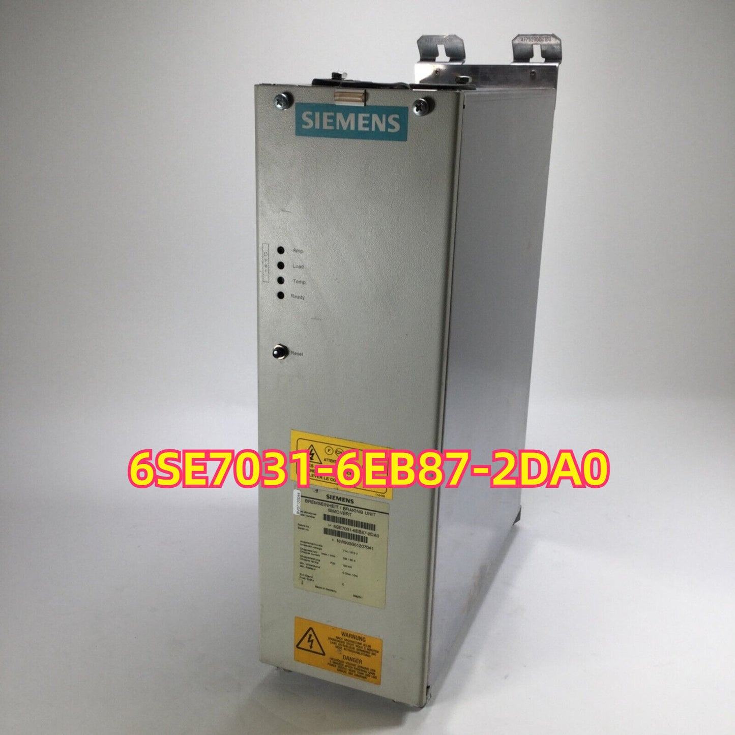Siemens SIMOVERT MASTERDRIVES BRAKING UNIT 6SE7031-6EB87-2DA0, Industrial Automation Part