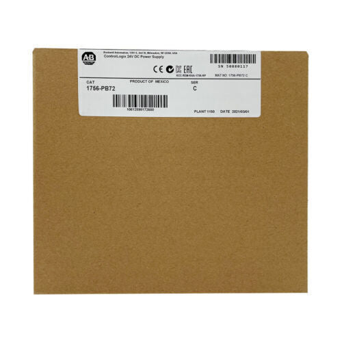 Allen-Bradley 1756-PB72 ControlLogix 24V DC Power Supply Module Box, New