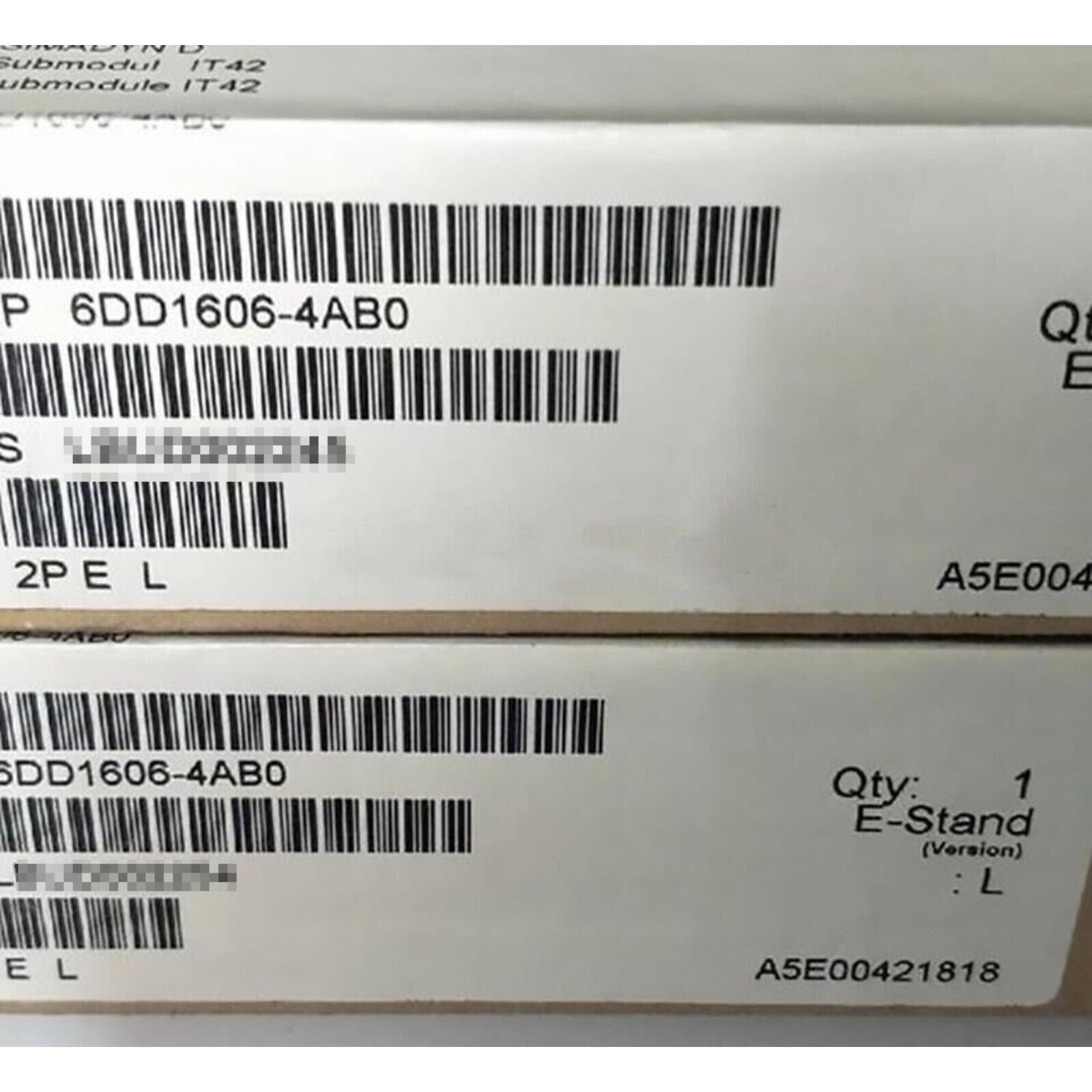 Siemens 6DD1606-4AB0 SIMADYN D I/O Submodule IT42, Barcode and product information