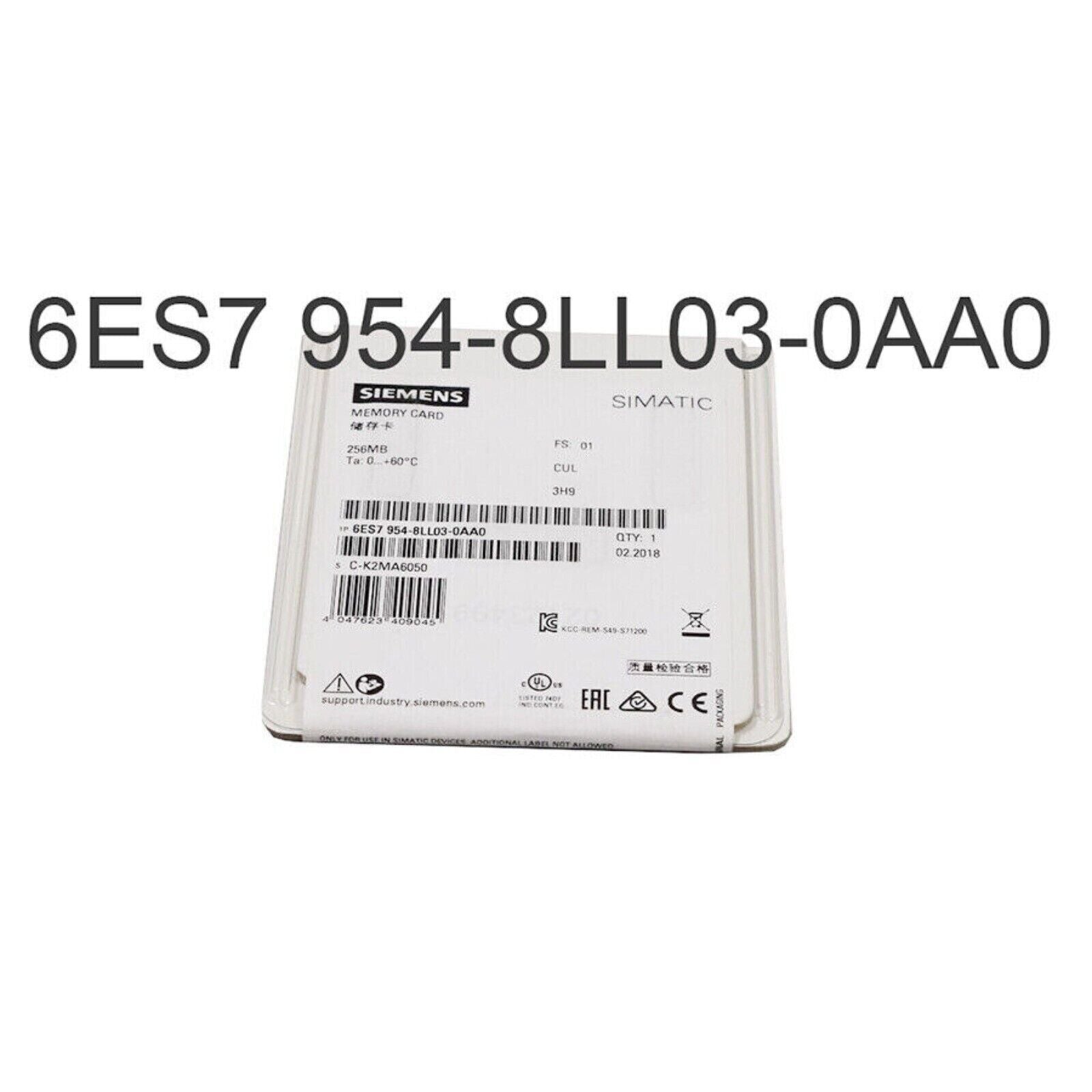 Siemens SIMATIC S7 Memory Card 6ES7 954-8LL03-0AA0, 256MB for S7-1500 PLC, Industrial Automation