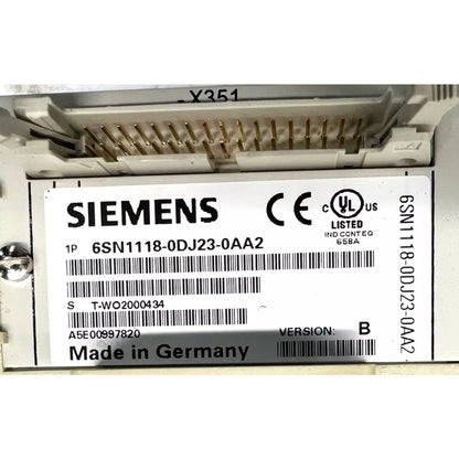 Siemens 6SN1118-0DJ23-0AA2 digital control module, Made in Germany, part of the SIMODRIVE 611D series.