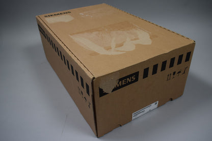 Siemens industrial automation product packaging box, brown cardboard, featuring Siemens brand.