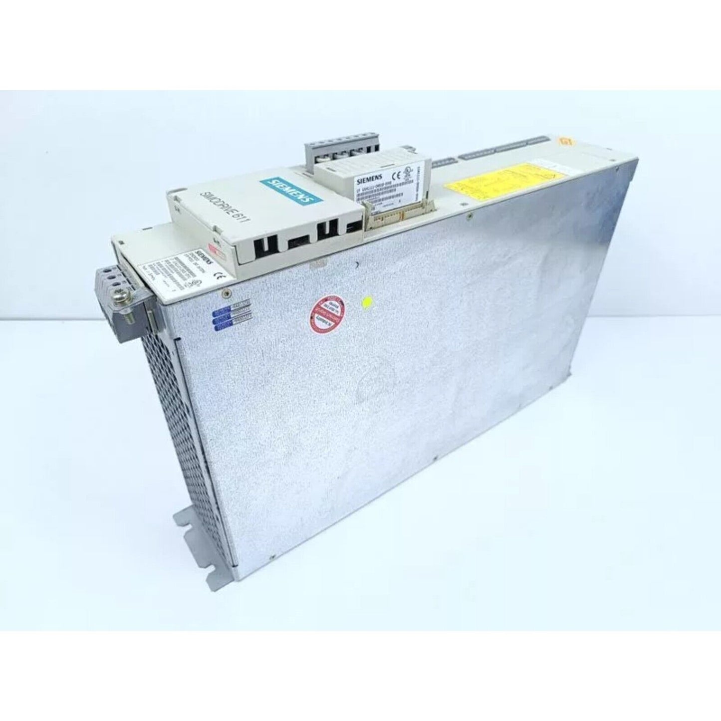 Siemens 6SN1145-1BA01-0BA1 SIMODRIVE 611 Power Module, industrial automation part, silver casing, SINAMICS G130 series.