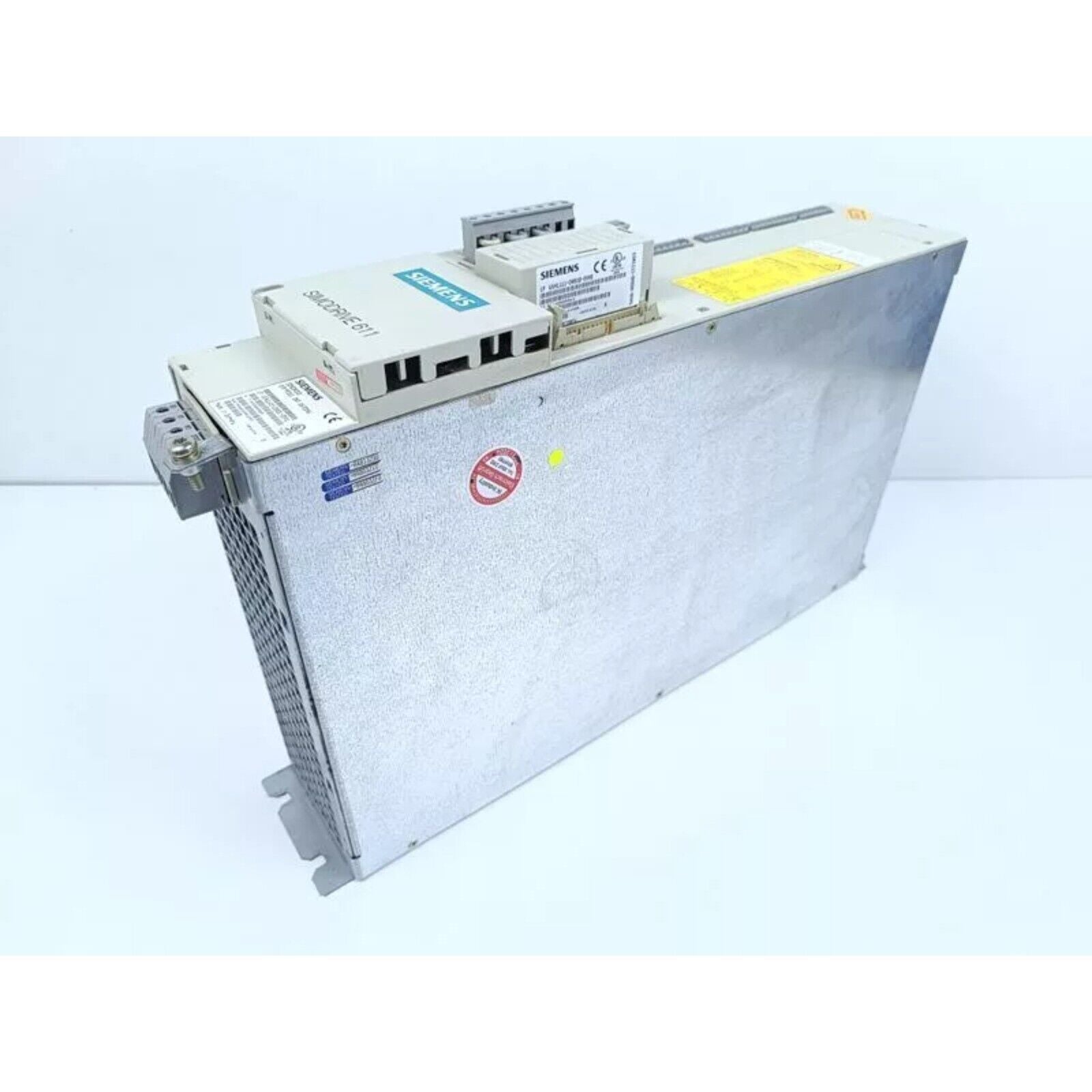 Siemens 6SN1145-1BA01-0BA1 SIMODRIVE 611 Power Module, industrial automation part, silver casing, SINAMICS G130 series.