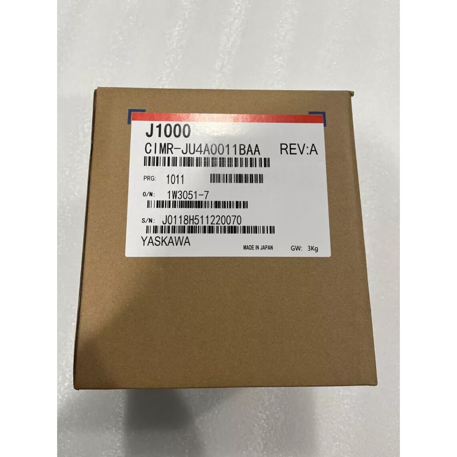Yaskawa CIMR-JU4A0011BAA variable frequency control motor drive box, J1000 series, industrial automation part