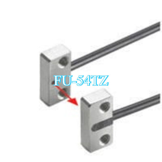 Keyence FU-54TZ fiber amplifier sensor. Silver housing with the FU-54TZ model number.