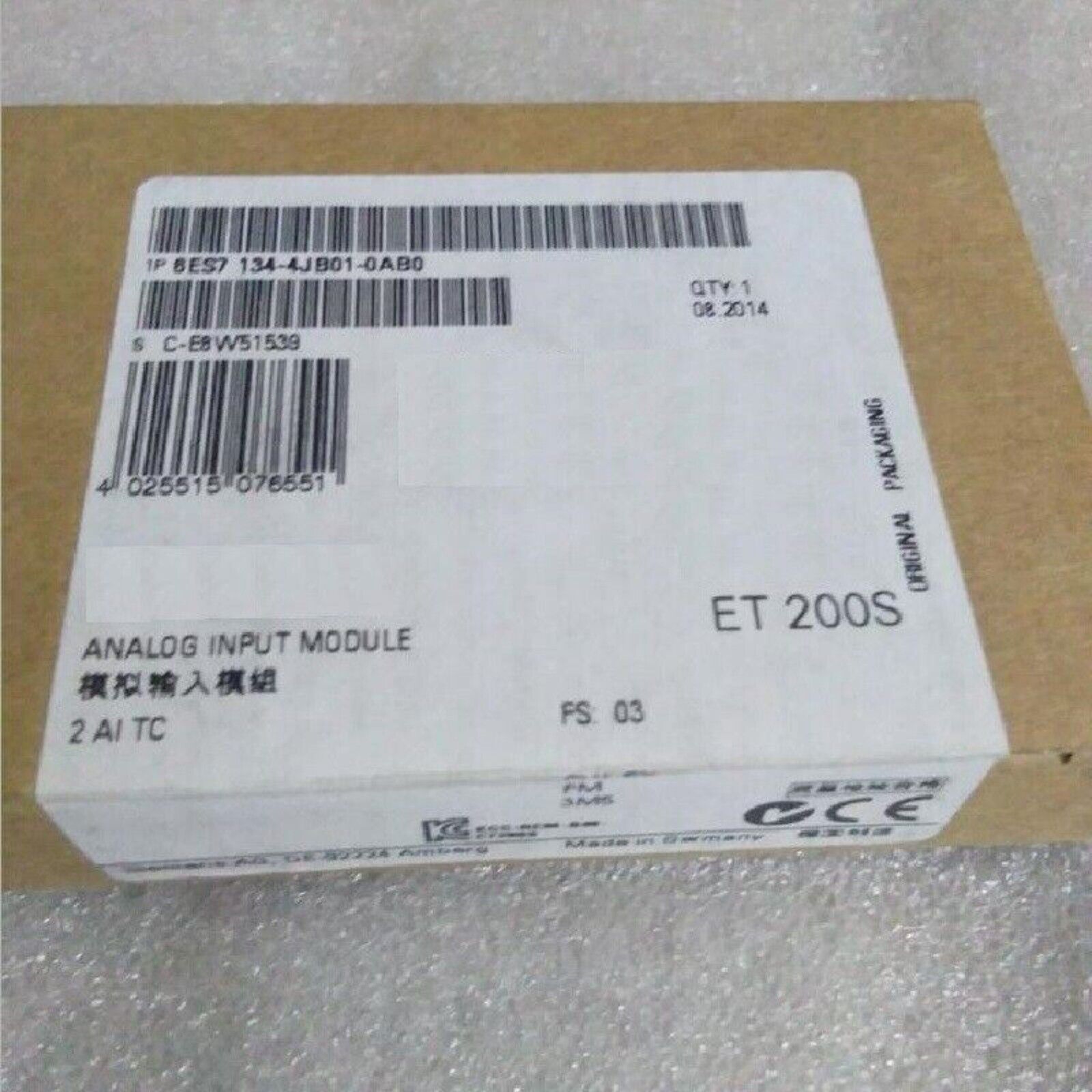 Siemens ET 200S Analog Input Module 6ES7134-4JB01-0AB0, industrial automation part
