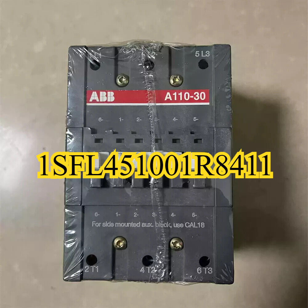 ABB A110-30 Contactor, industrial automation component, gray plastic, with the label 1SFL451001R8411