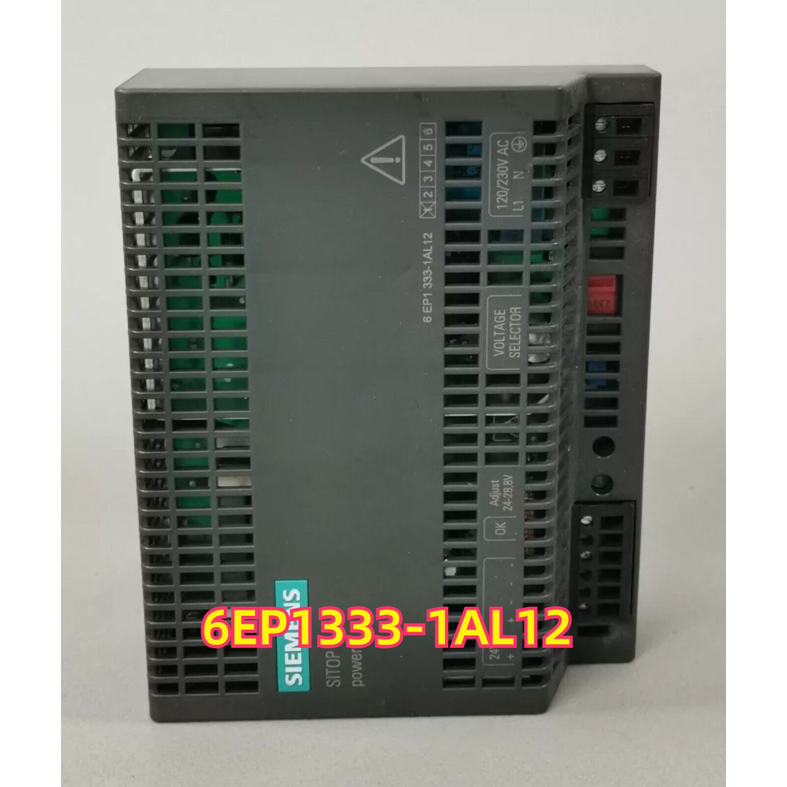 Siemens SITOP power supply 6EP1333-1AL12, grey industrial automation equipment.
