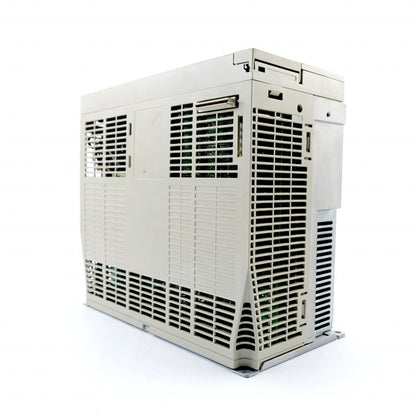 YASKAWA SGDH-50AE Servo Drive, industrial automation part, beige, rear view, with ventilation grids.