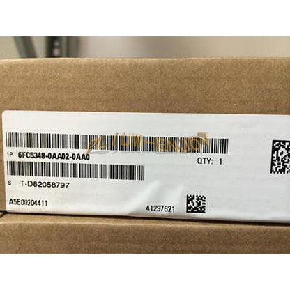 SINUMERIK 840D/810D 6FC5348-0AA02-0AA0 module box, part label with barcode, product quantity of 1.