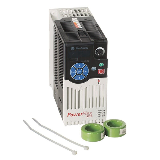 Allen-Bradley PowerFlex 525 AC Drive. 0.75kW 1Hp, Industrial automation part. PLC module.
